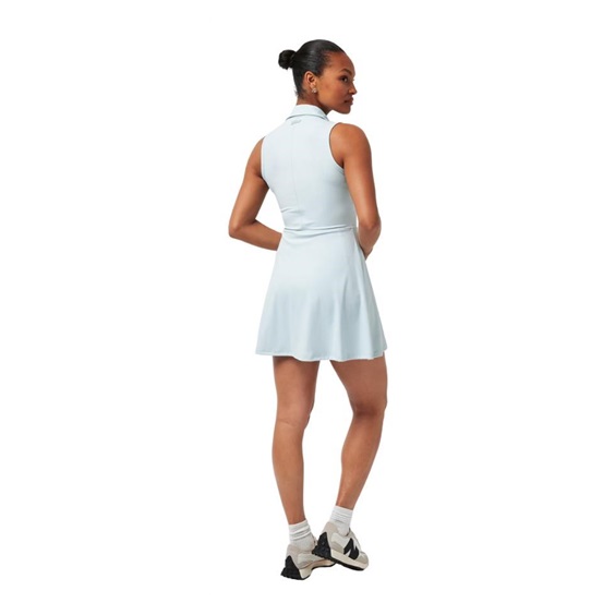 Travis Mathew Moveknit Sleeveless Polo golfové šaty, heather baby blue