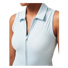 Travis Mathew Moveknit Sleeveless Polo golfové šaty, heather baby blue
