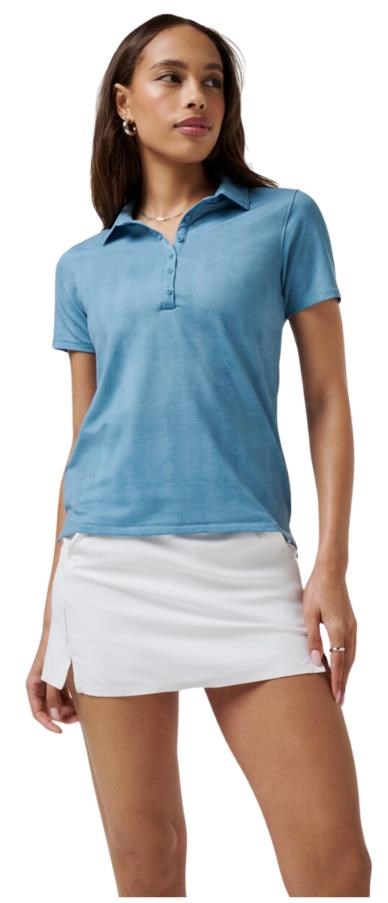 Travis Mathew Featherweight Active Printed dámské polo, smoke blue multi
