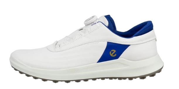 Ecco Core Boa pánské kožené golfové boty, bílé