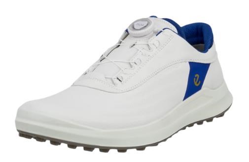 Ecco Core Boa pánské kožené golfové boty, bílé