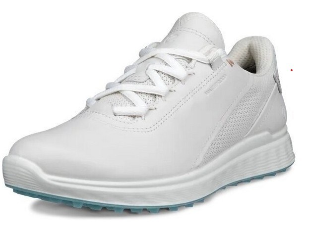 ECCO S-Casual dámské kožené golfové voděodolné boty, bílé