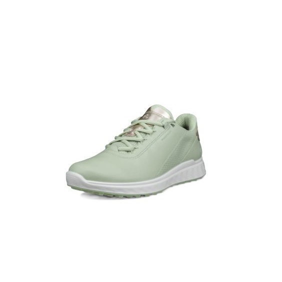 ECCO S-Casual dámské kožené golfové voděodolné boty, matcha