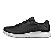 Ecco S-Casual pánské kožené golfové voděodolné boty, černé