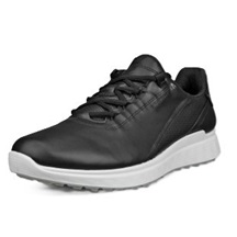 Ecco S-Casual pánské kožené golfové voděodolné boty, černé