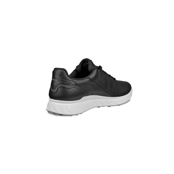 Ecco S-Casual pánské kožené golfové voděodolné boty, černé