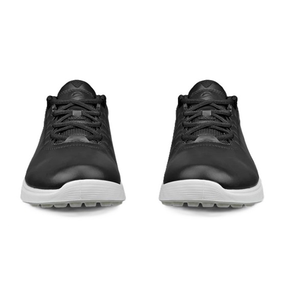 Ecco S-Casual pánské kožené golfové voděodolné boty, černé