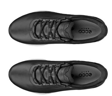 Ecco S-Casual pánské kožené golfové voděodolné boty, černé