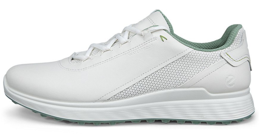 Ecco S-casual pánské kožené golfové voděodolné boty, bílé
