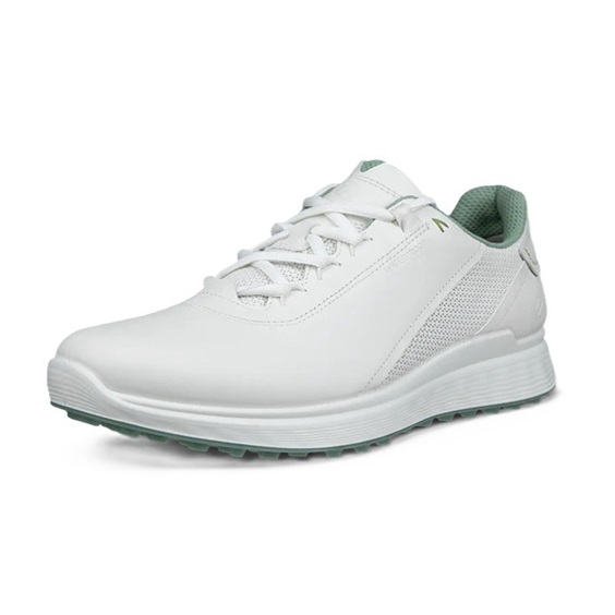 Ecco S-casual pánské kožené golfové voděodolné boty, bílé