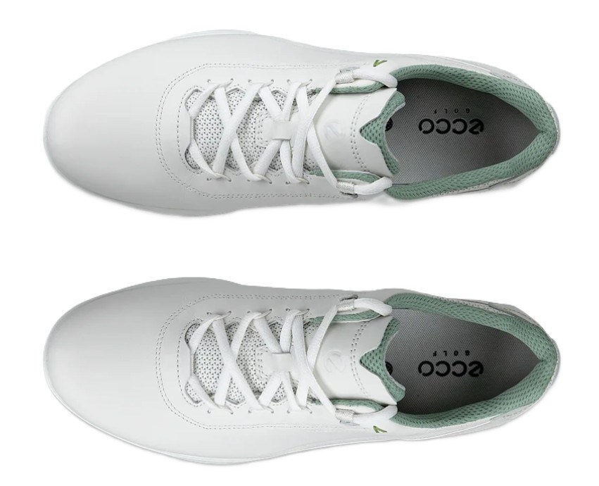 Ecco S-casual pánské kožené golfové voděodolné boty, bílé
