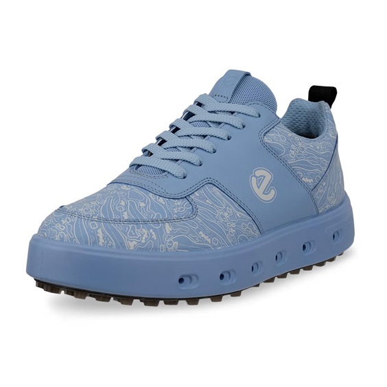 Ecco Street 720 dámské kožené Gore-Tex boty, blue bell