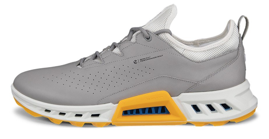 Ecco Biom C4 pánské kožené Gore-Tex golfové boty, wild dove sunrise