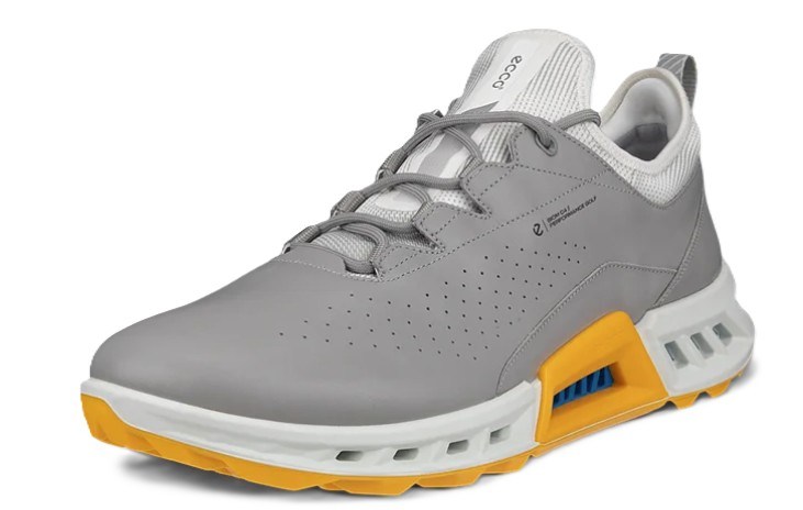 Ecco Biom C4 pánské kožené Gore-Tex golfové boty, wild dove sunrise