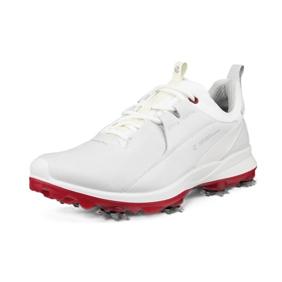 Ecco Biom Tour dámské kožené golfové voděodolné boty, bílé