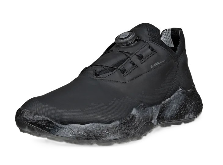 Ecco Biom H5 Boa pánské kožené golfové voděodolné boty, černé