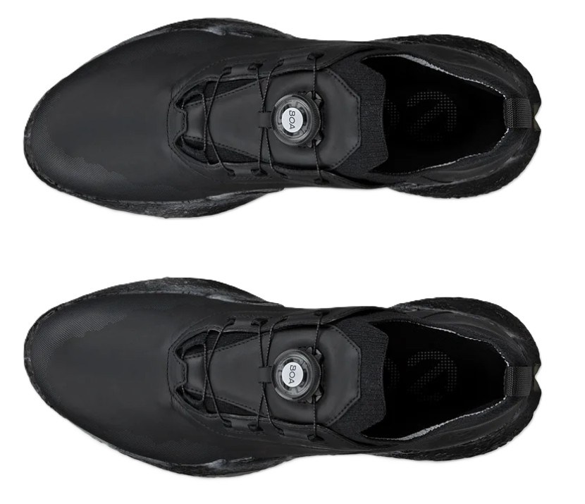 Ecco Biom H5 Boa pánské kožené golfové voděodolné boty, černé