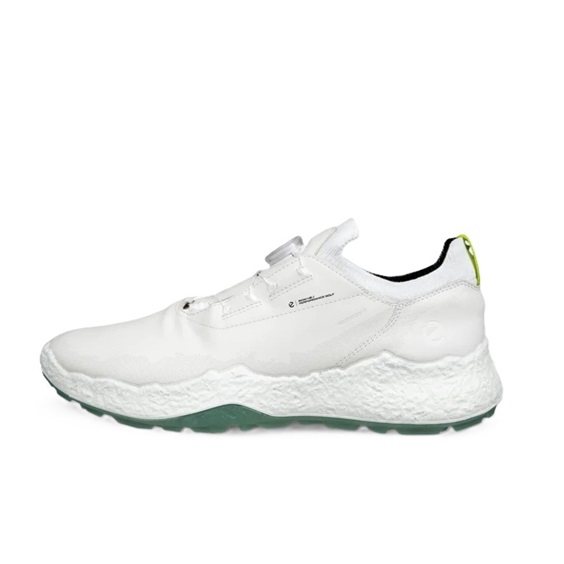 Ecco Biom H5 Boa pánské kožené golfové voděodolné boty, bílé