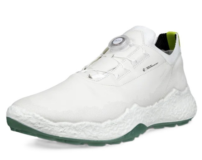 Ecco Biom H5 Boa pánské kožené golfové voděodolné boty, bílé
