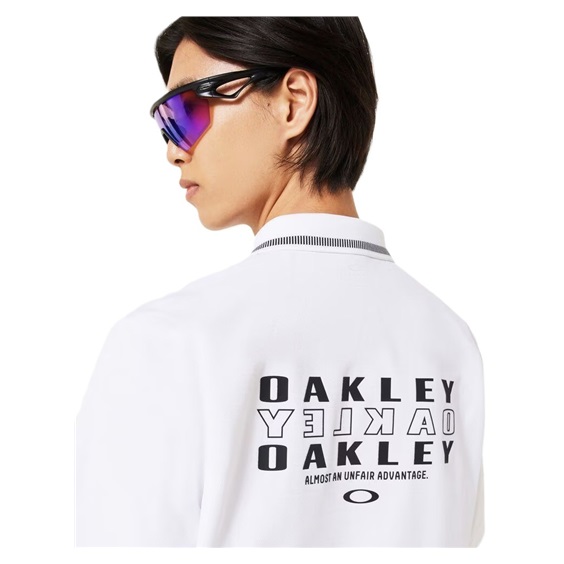 Oakley O-SYNC PACK ABSTRACT HEM pánské polo, bílé
