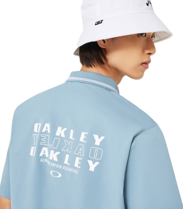 Oakley O-SYNC PACK ABSTRACT HEM pánské polo, blue ice