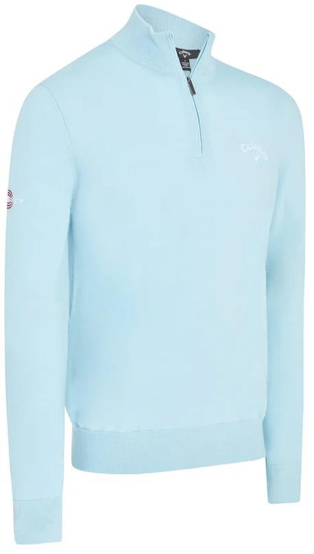 Callaway 1/4 Blended Merino pánský svetr, modrý
