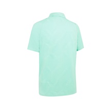Callaway Warped Gingham Print pánské polo, neptune green