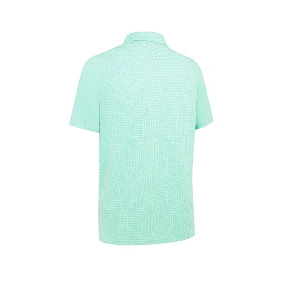 Callaway Warped Gingham Print pánské polo, neptune green