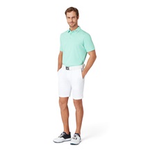 Callaway Warped Gingham Print pánské polo, neptune green