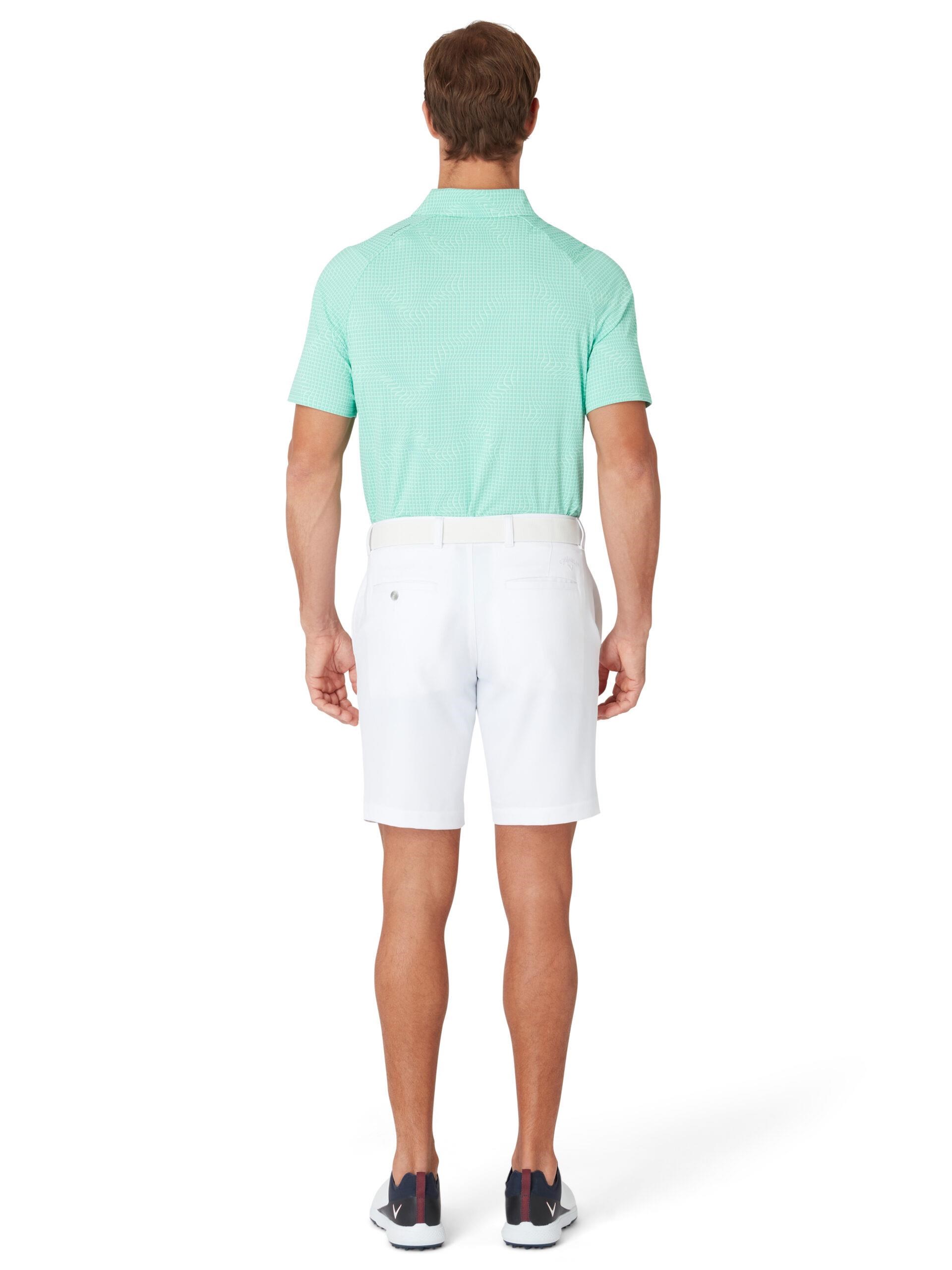 Callaway Warped Gingham Print pánské polo, neptune green