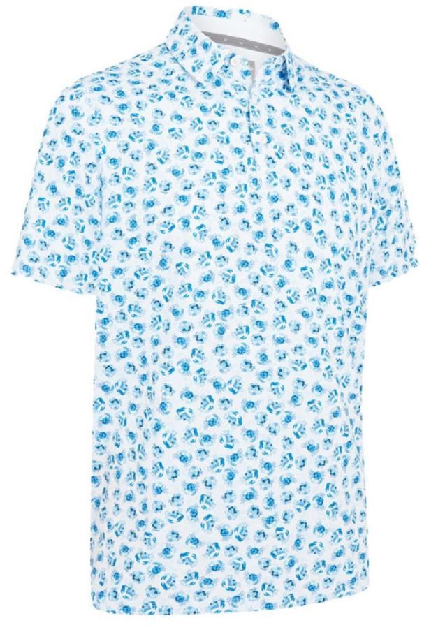 Callaway Crab Novelty Print pánské polo, bílé