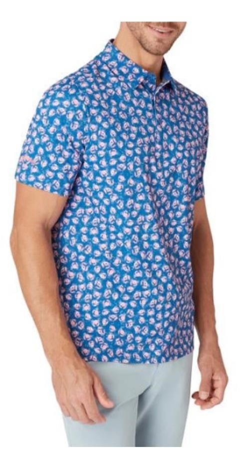 Callaway Crab Novelty Print pánské polo, galaxy blue