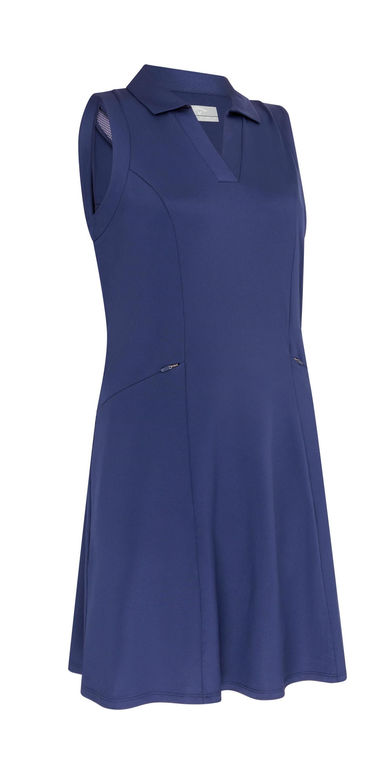 Callaway Flounce Dress with Mesh golfové šaty, modré