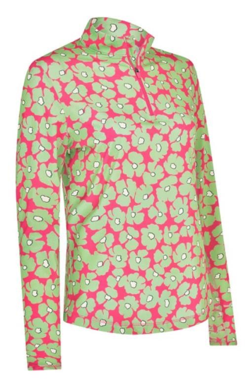 Callaway Floral Printed Sun Protection dámský top, cheeky pink