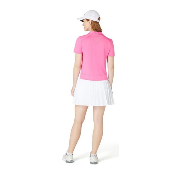 Callaway Waist Length Mesh Detail Short Sleeve dámské polo, cheeky pink