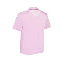 Callaway Waist Length Mesh Detail Short Sleeve dámské polo, růžové