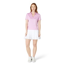 Callaway Waist Length Mesh Detail Short Sleeve dámské polo, růžové