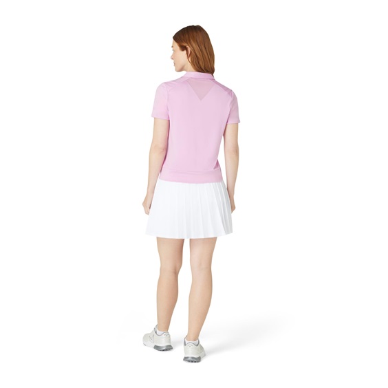 Callaway Waist Length Mesh Detail Short Sleeve dámské polo, růžové