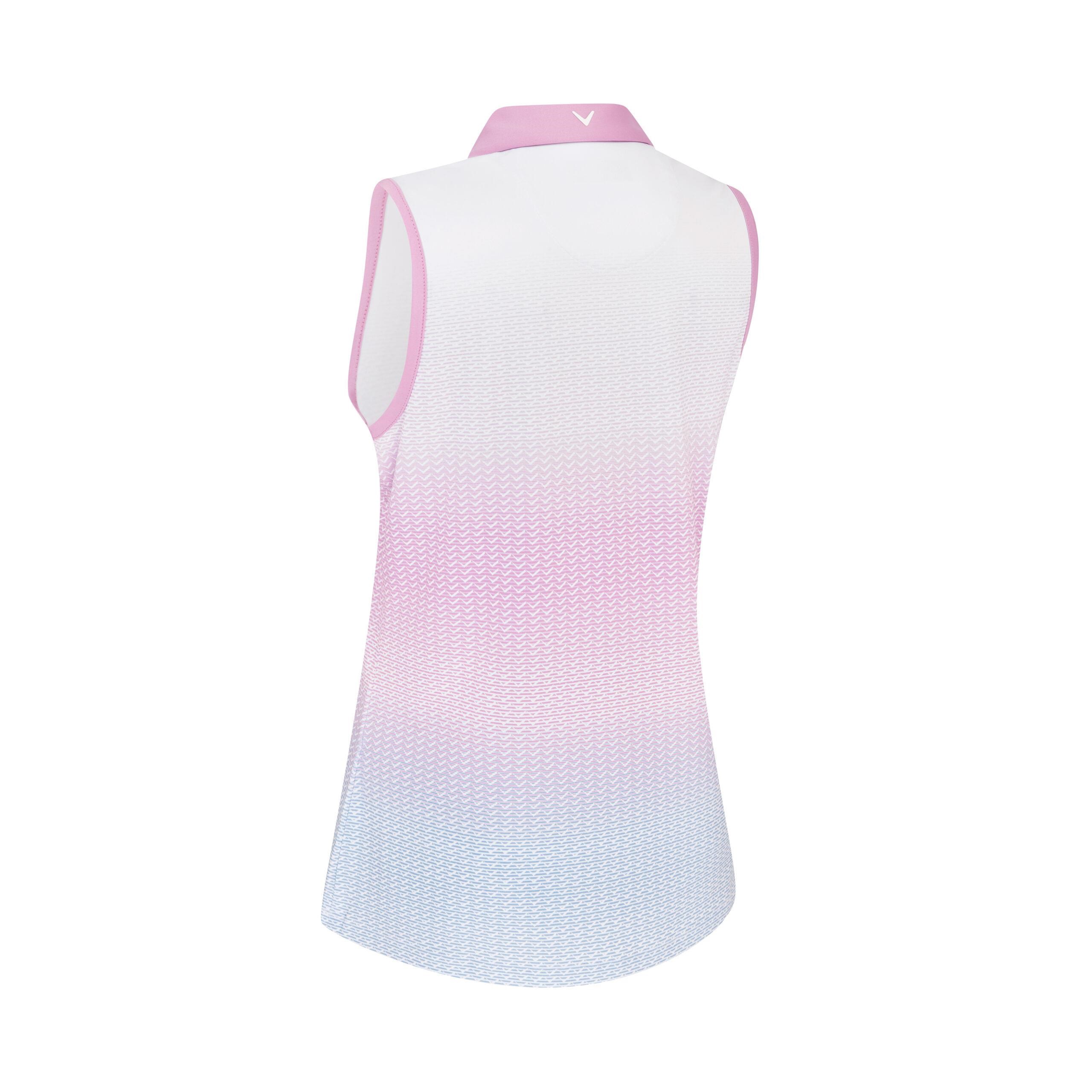 Callaway Chev Gradient Sleeveless dámské polo, růžovo/bílé