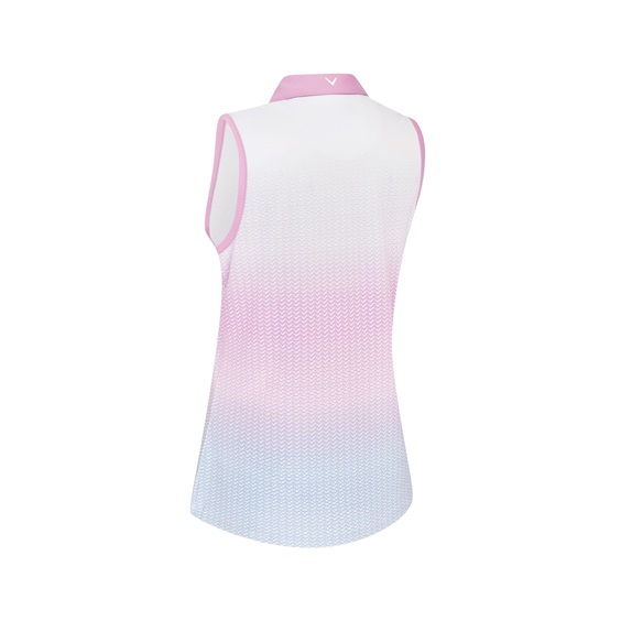 Callaway Chev Gradient Sleeveless dámské polo, růžovo/bílé