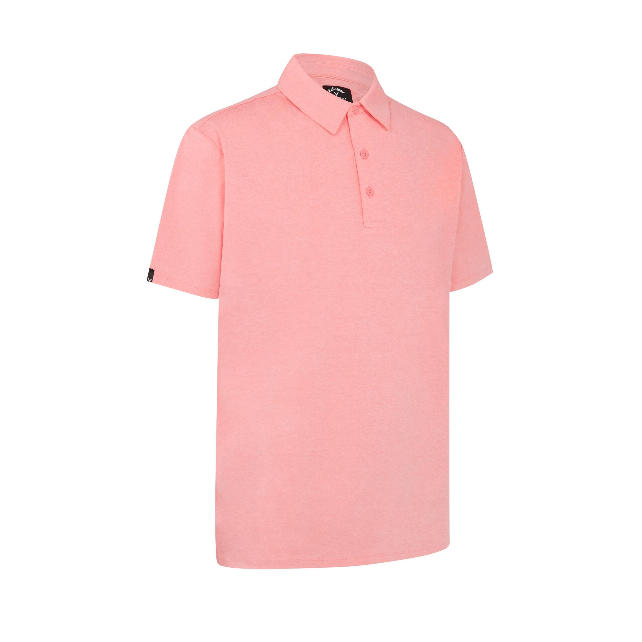 Callaway Premium Heathered pánské polo, strawberry pink heather