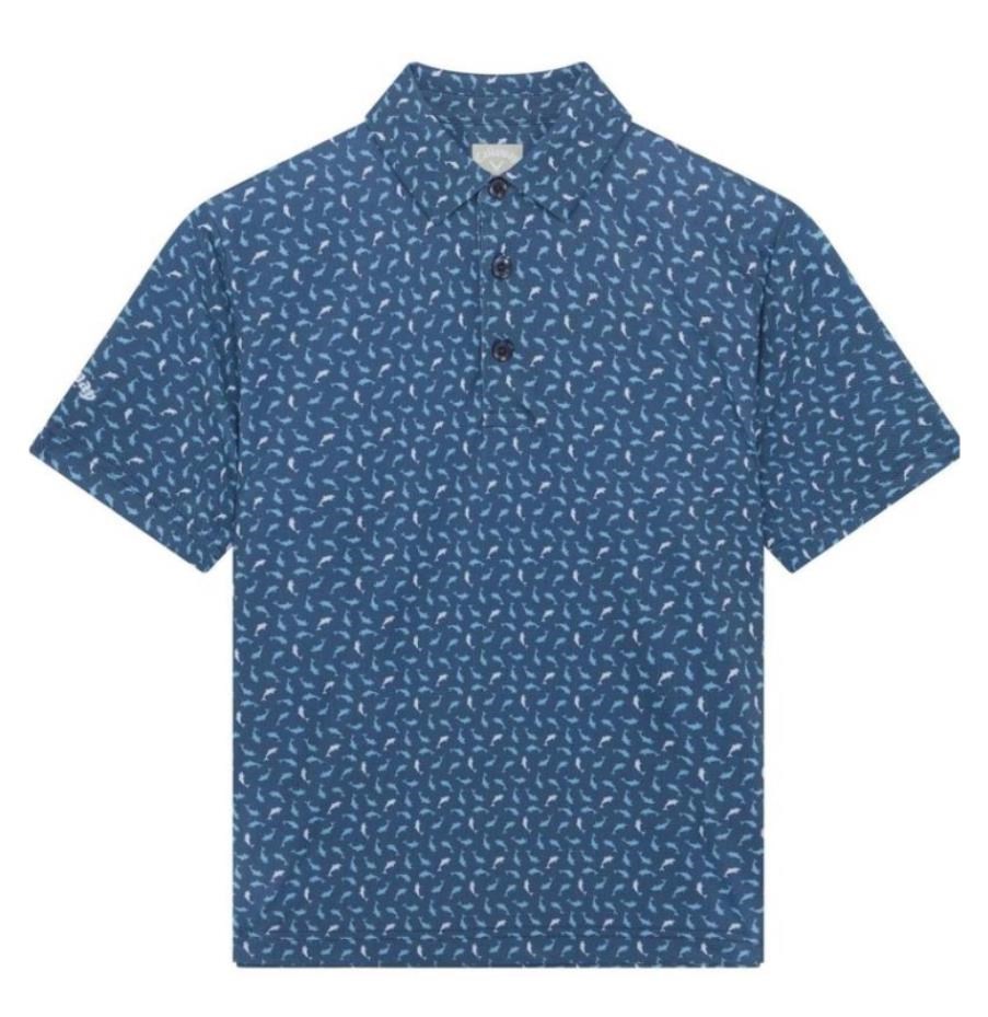 Callaway Dolphin Print dětské polo, peacoat