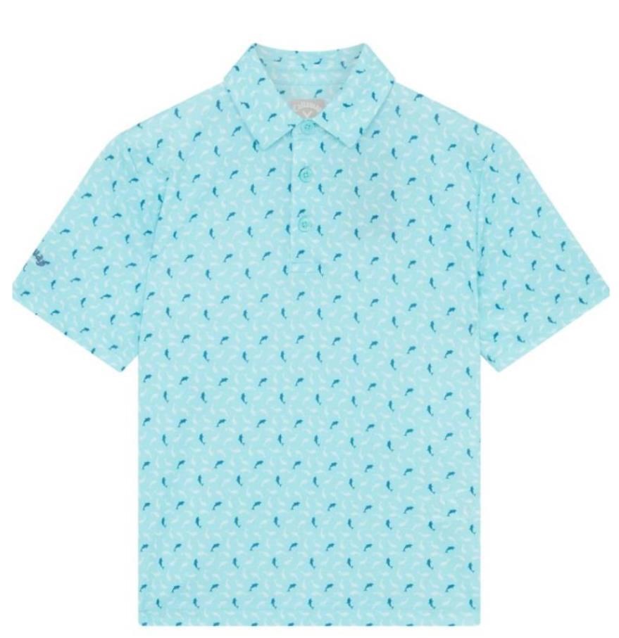 Callaway Dolphin Print dětské polo, blue radiance