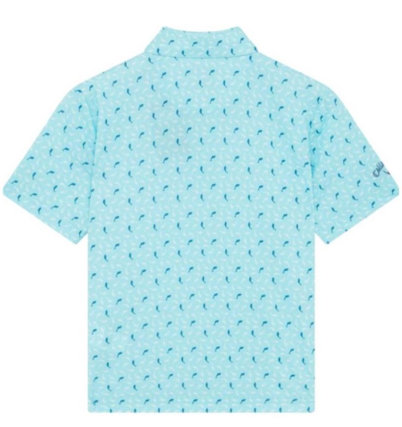 Callaway Dolphin Print dětské polo, blue radiance