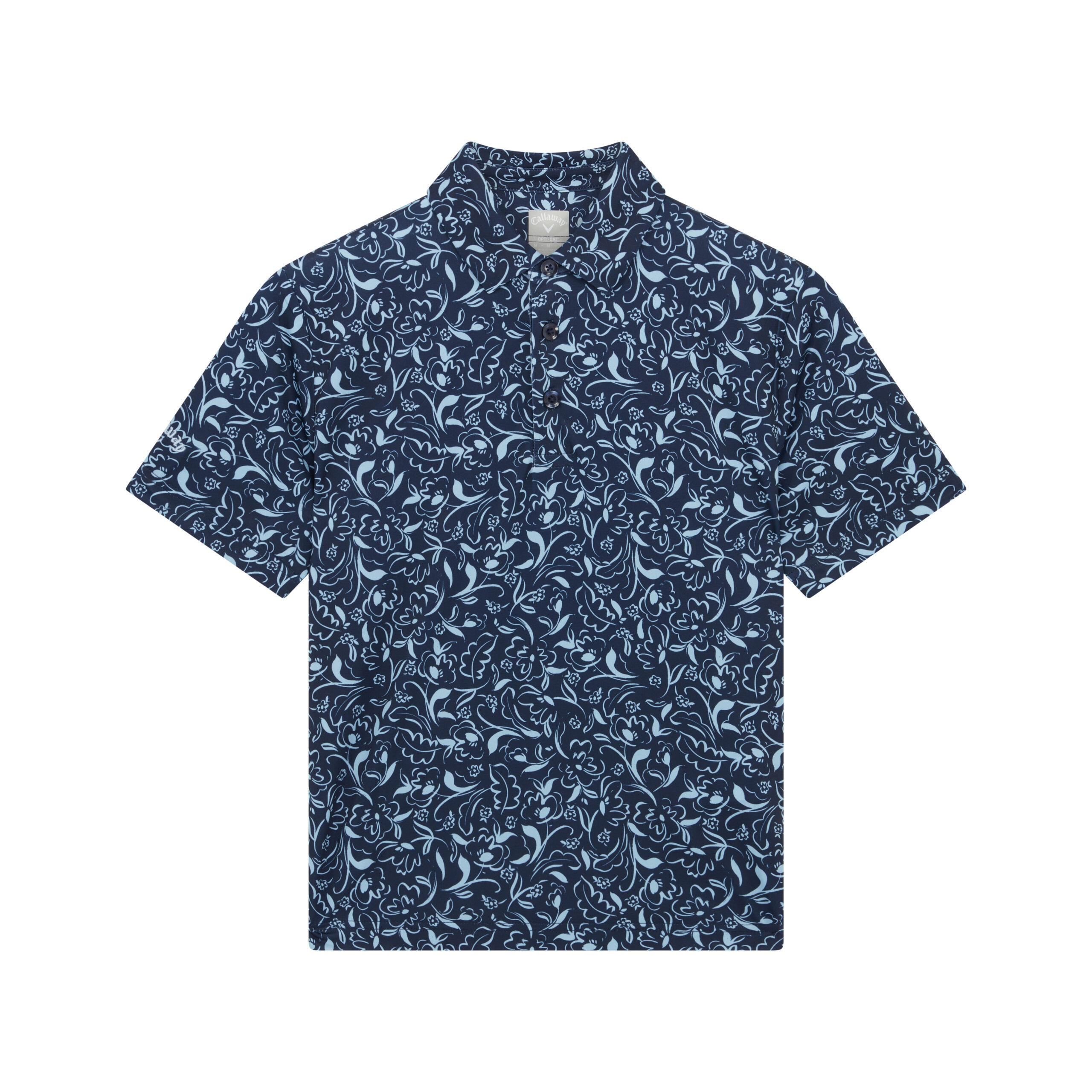 Callaway Floral Print dětské polo, modré