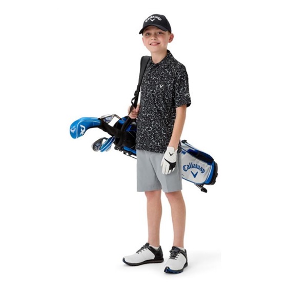 Callaway Floral Print dětské polo, modré
