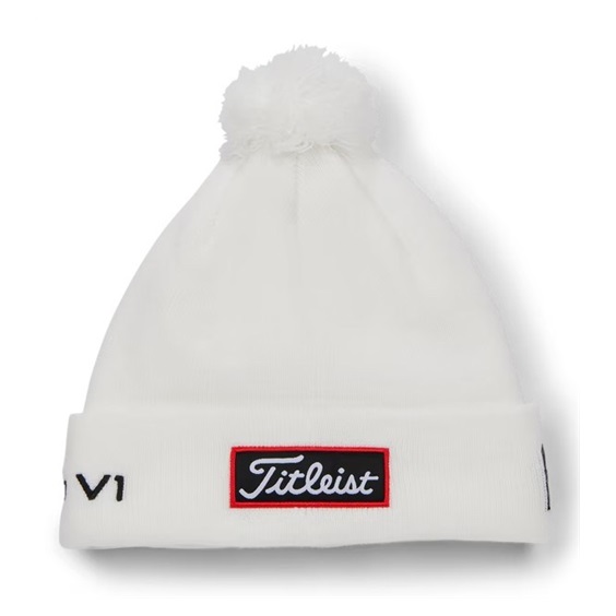 Titleist Tour Pom Pom zimní čepice, bílá