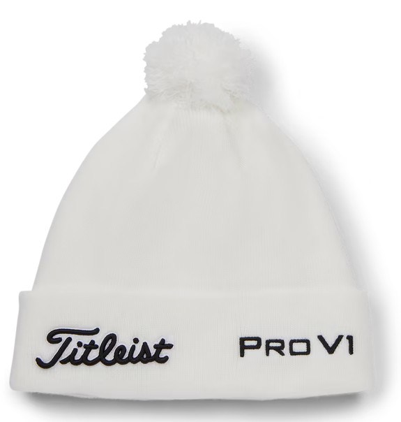 Titleist Tour Pom Pom zimní čepice, bílá