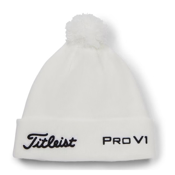 Titleist Tour Pom Pom zimní čepice, bílá