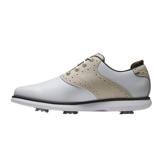 FootJoy Traditions dámské golfové boty, white/tan/black